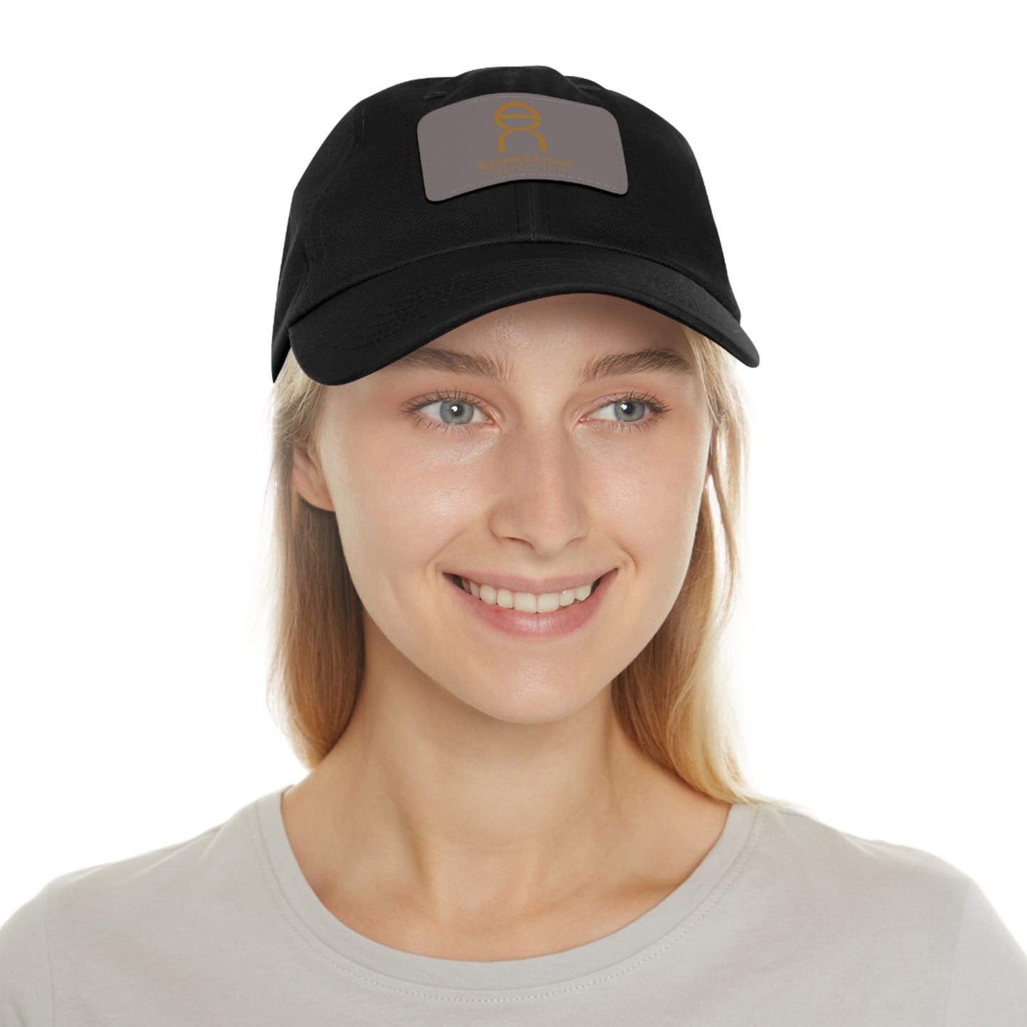 Elegant Dad Hat with Leather Patch