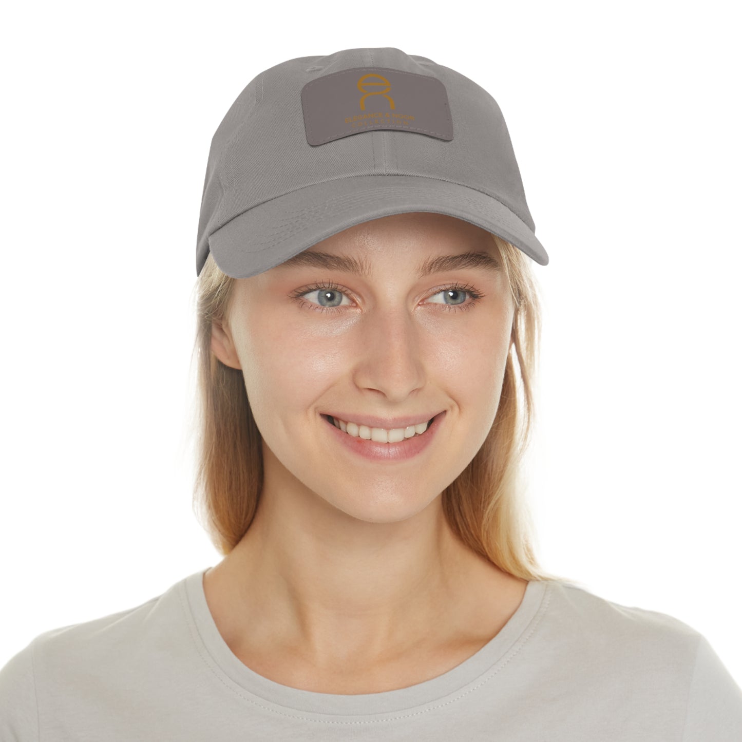 Elegant Dad Hat with Leather Patch