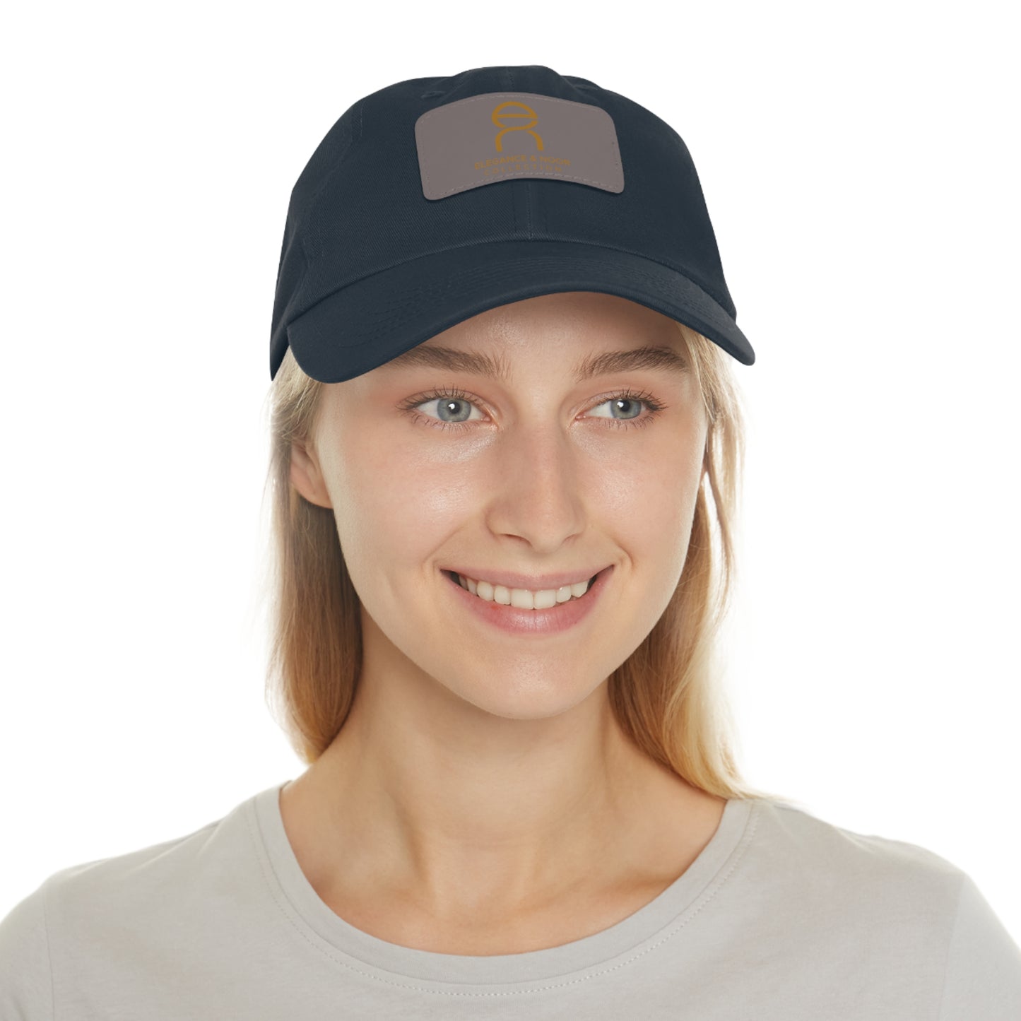 Elegant Dad Hat with Leather Patch