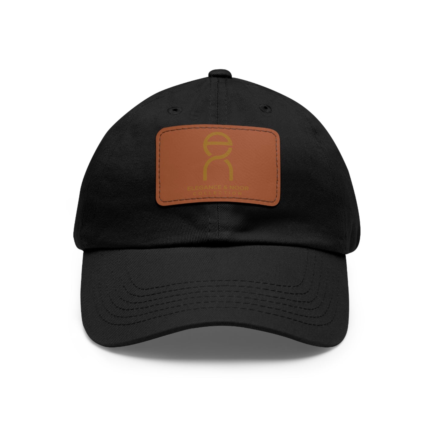 Elegant Dad Hat with Leather Patch